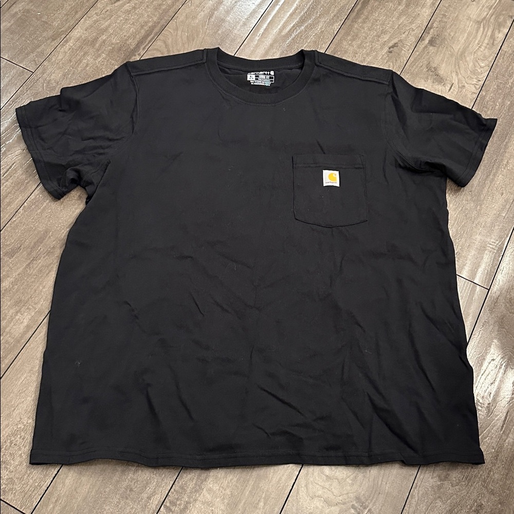 NWOT women’s CARHARTT BLACK SHORT SL. POCKET TEE SZ XL